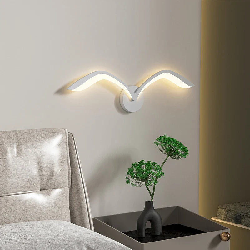 Noordse LED-wandlamp | Vogel