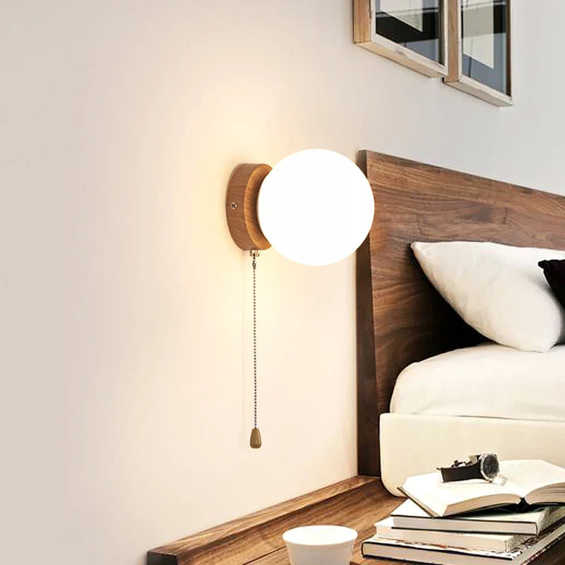 LED-Wandlamp Rond van Glas | Scandinavisch ontmoet Schakelaar